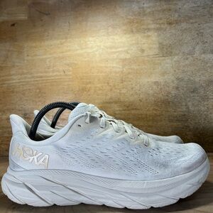 Hoka One One Clifton 8 REFLECTIVE Womens Size 9.5 Running Shoes Sneakers Cream